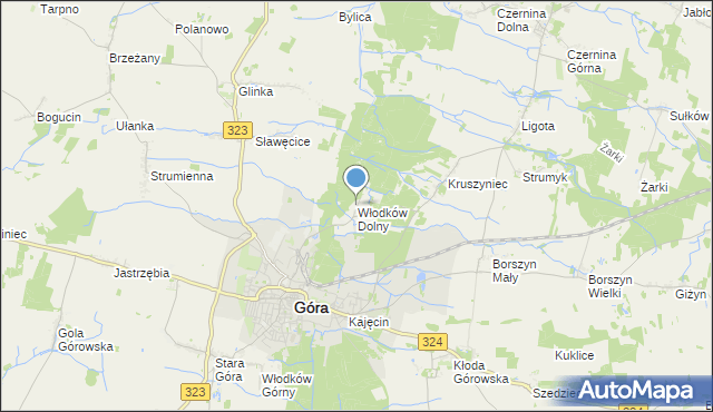 mapa Włodków Dolny, Włodków Dolny na mapie Targeo